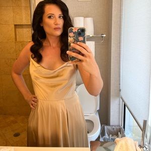 David’s Bridal Bridesmaid Dress - Size 8 -  Golden